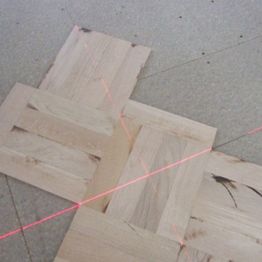 diagonale eiken blokvloer