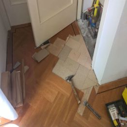 bruin eiken wasvloer